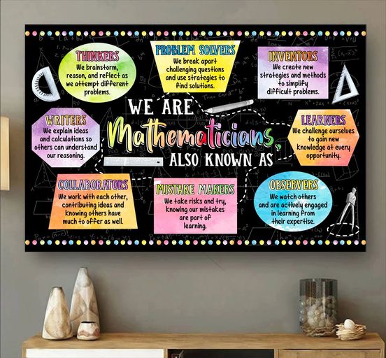 Math Math Classroom We Are Mathematicians Also Known As Poster ...