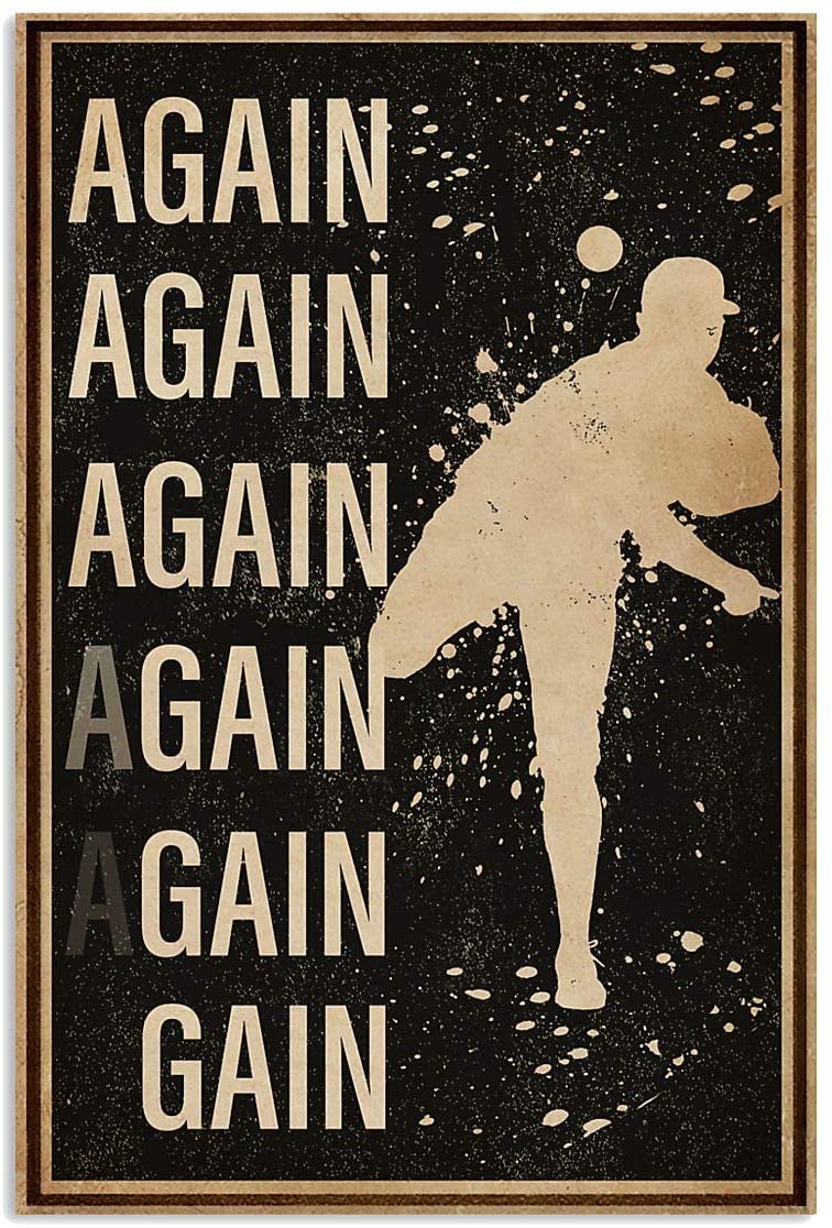 Again Gain Baseball Poster | Posterpik.com